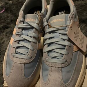 Adidas Light Blue and Cream Sportswear Shoes